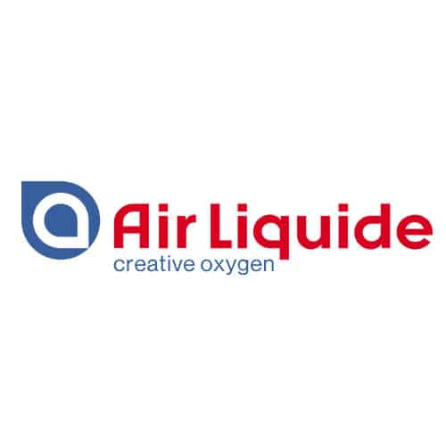 logo Air Liquide Creative Oxygen bleu et rouge sur fond blanc et grand format carré