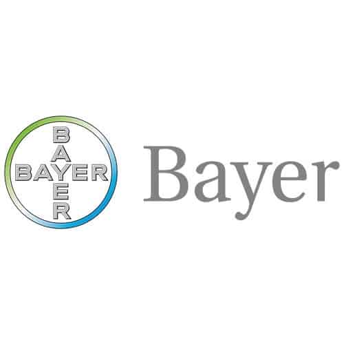 logo Bayer en couleur sur fond blanc dans la disposition de la bannière