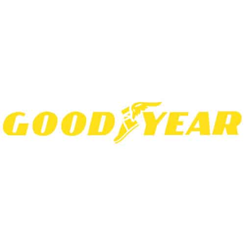 logo Goodyear jaune sur fond blanc en carré