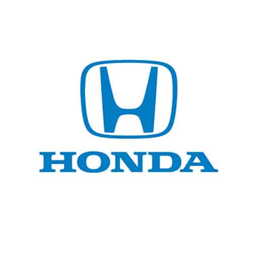 logo Honda bleu clair sur fond blanc, grand format carré