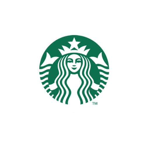 logo Starbucks vert sur fond blanc et grand format carré